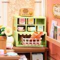 RoboTime 3D dřevěná skládačka Miniatura domečku Květinářství Fresh Flower