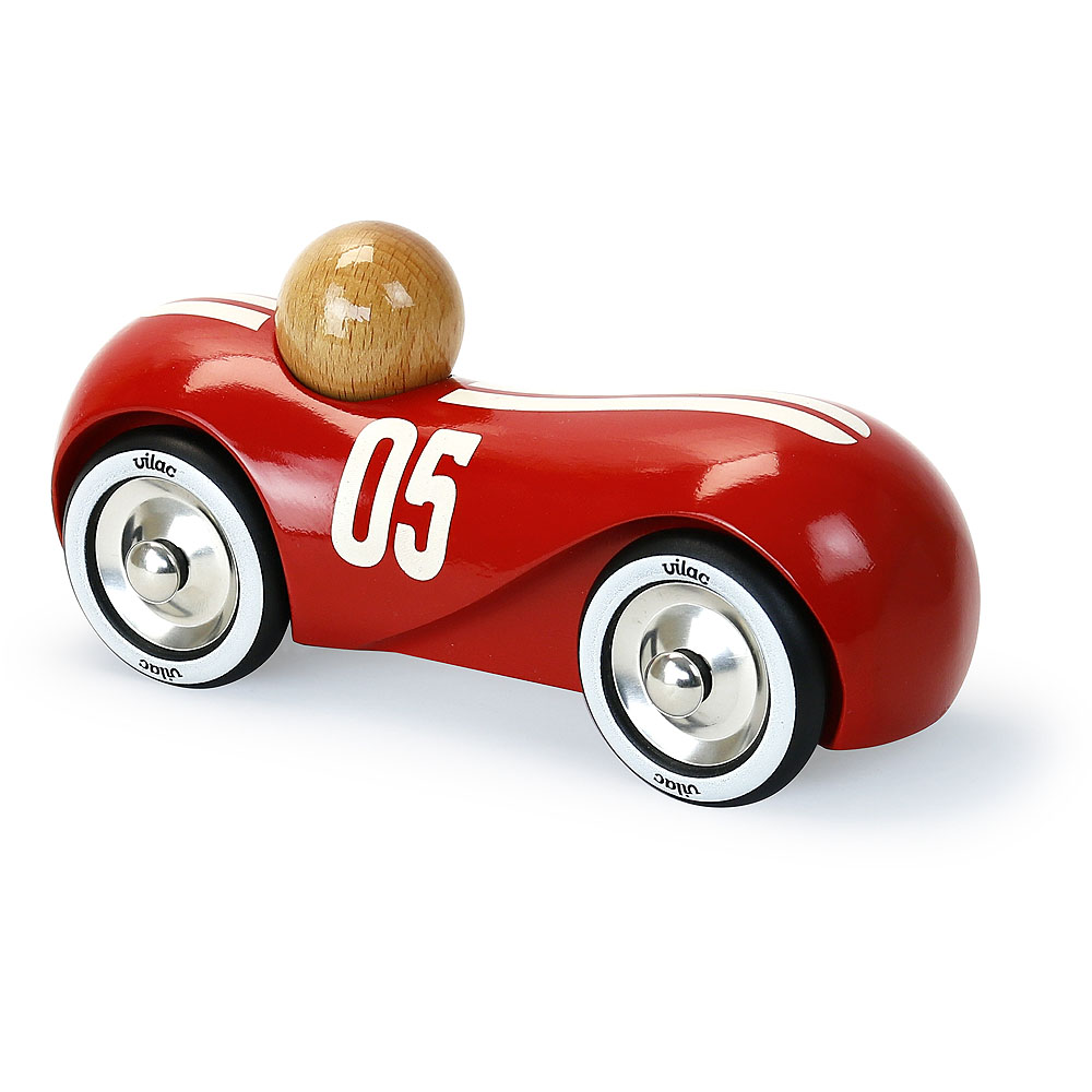 Levně Vilac Dřevěné auto Streamline vintage červené