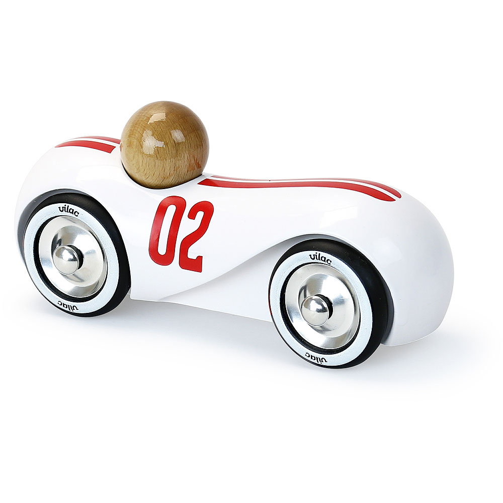 Levně Vilac Dřevěné auto Streamline vintage bílé
