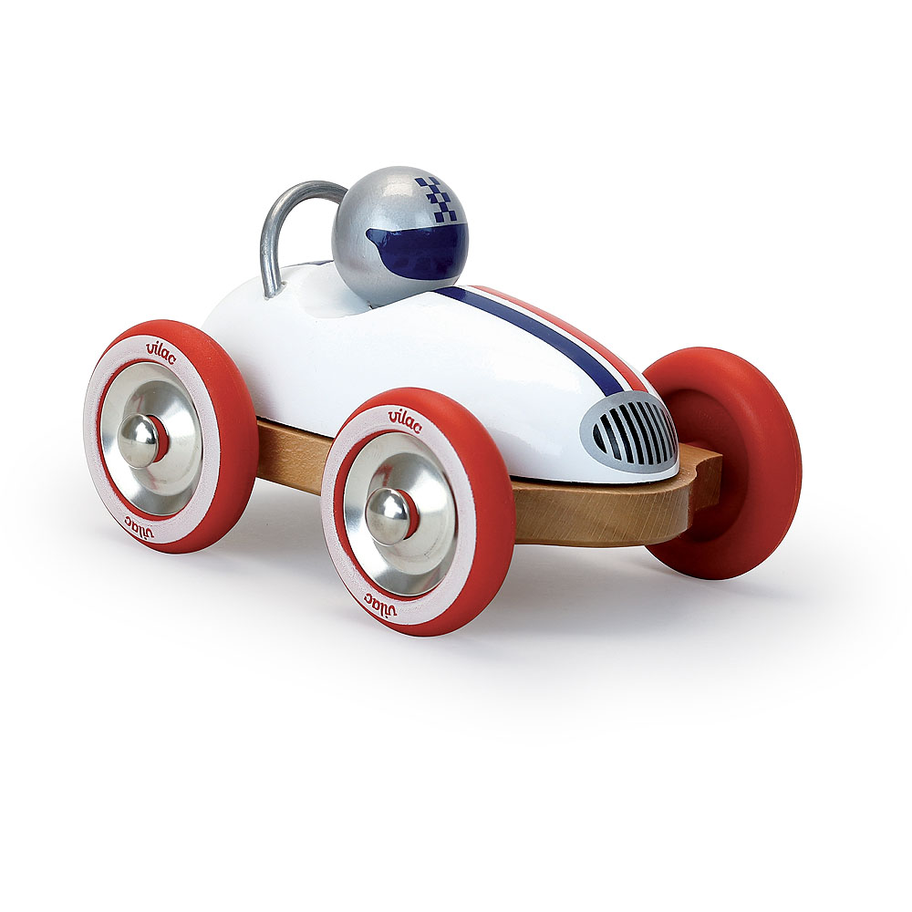 Levně Vilac Dřevěné auto Roadster vintage bílé