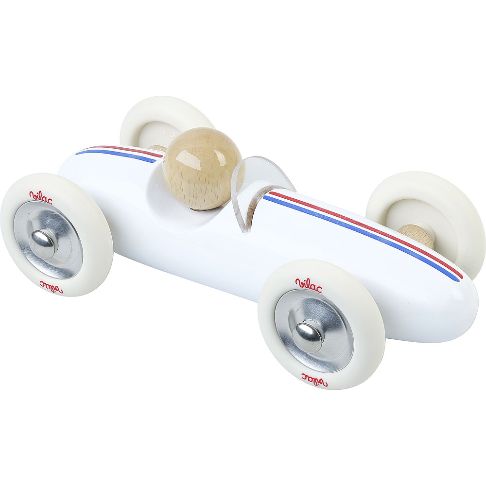 Levně Vilac Dřevěné auto velké Grand prix vintage bílé