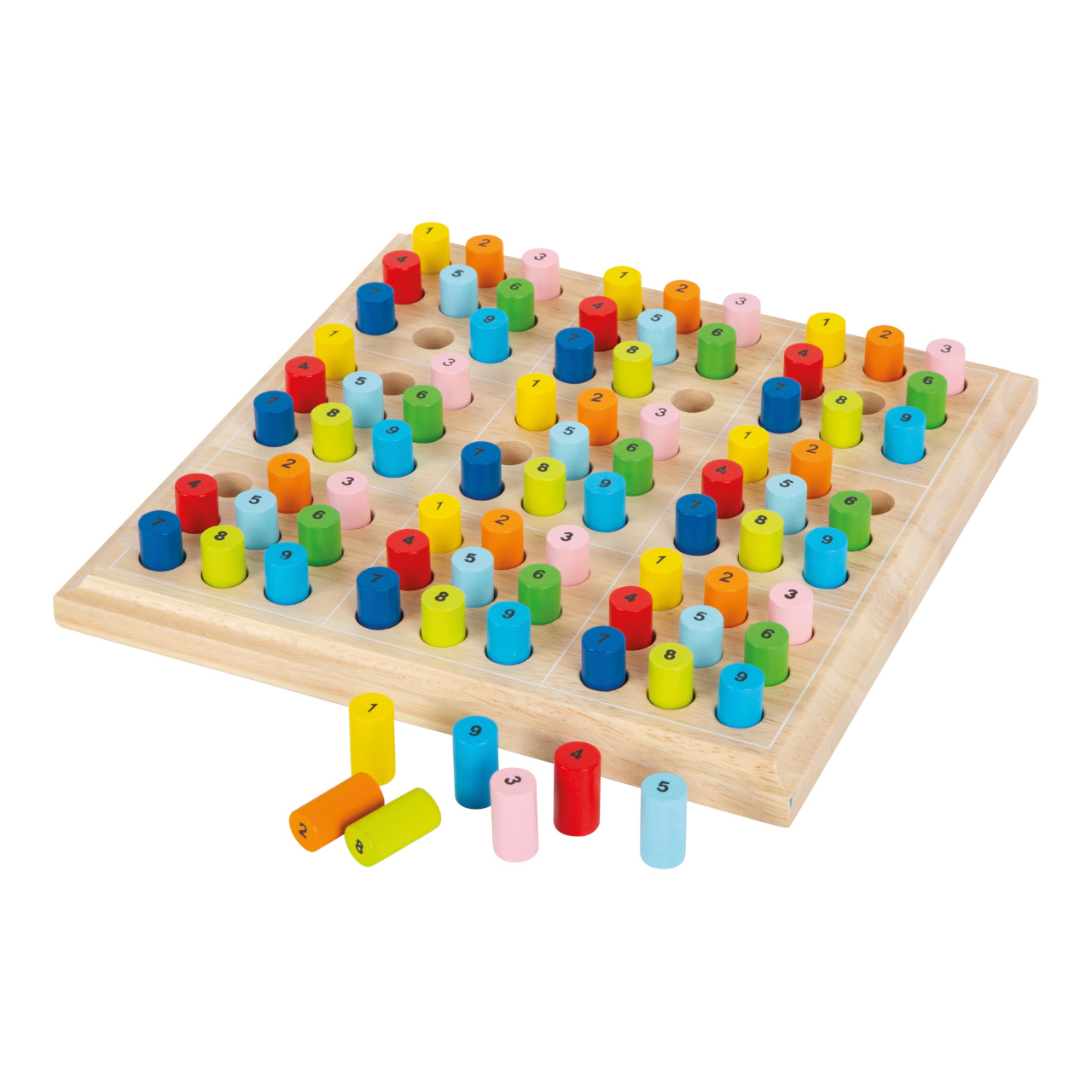 Levně small foot Dřevěné sudoku barevné válečky