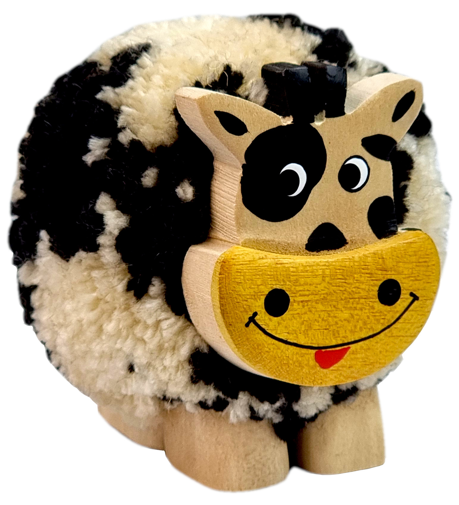 Levně 2Kids Toys Dřevěná figurka XL pompon Kráva
