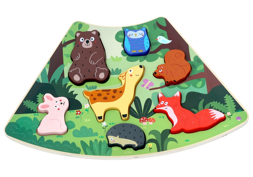 Levně 2Kids Toys Dřevěné puzzle Lesní zvířátka propojitelné