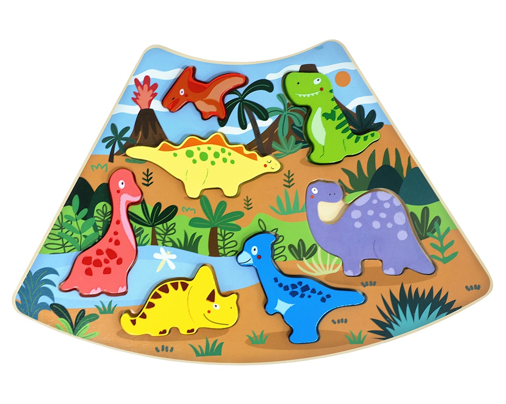 Levně 2Kids Toys Dřevěné puzzle Dinosauři propojitelné