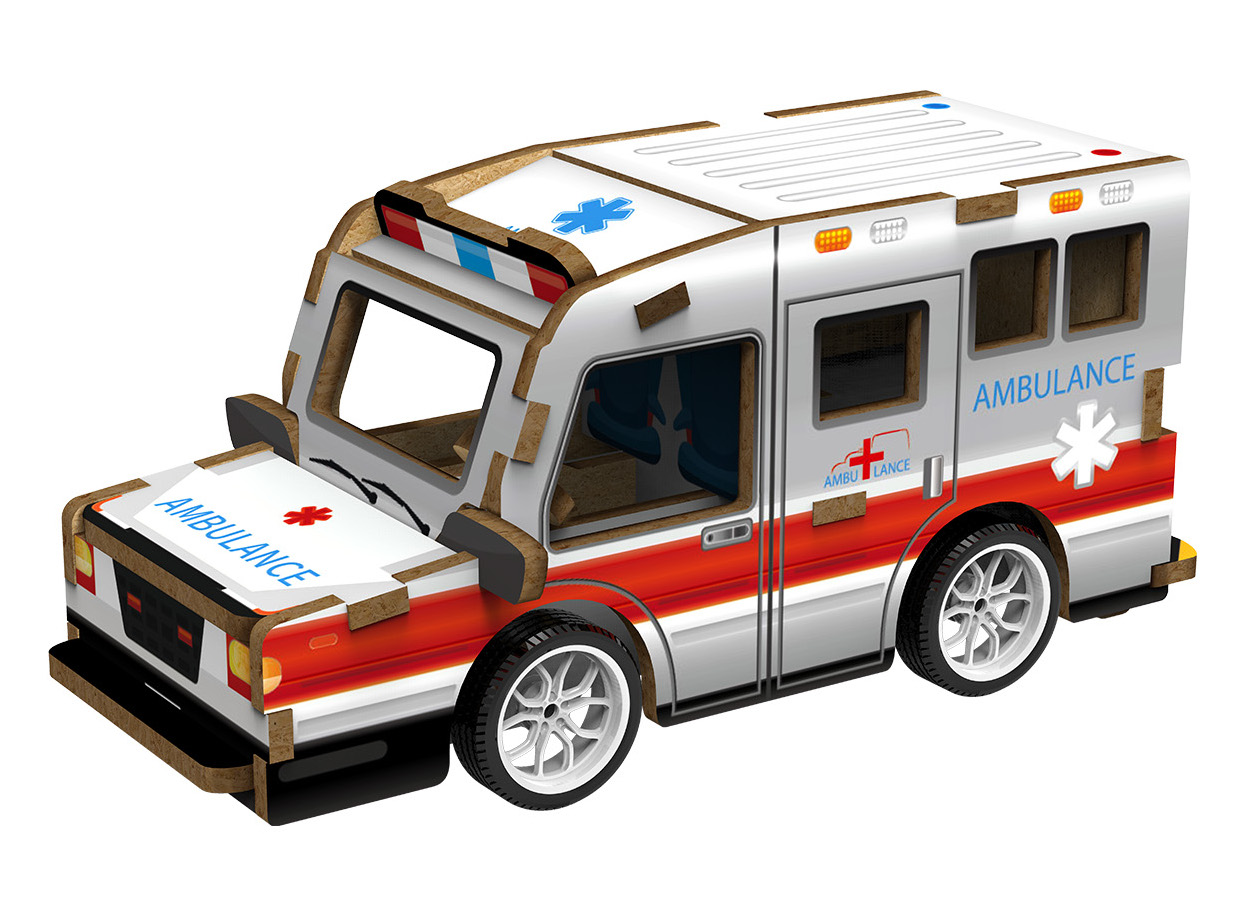 2Kids Toys 3D dřevěná skládačka Sanitka
