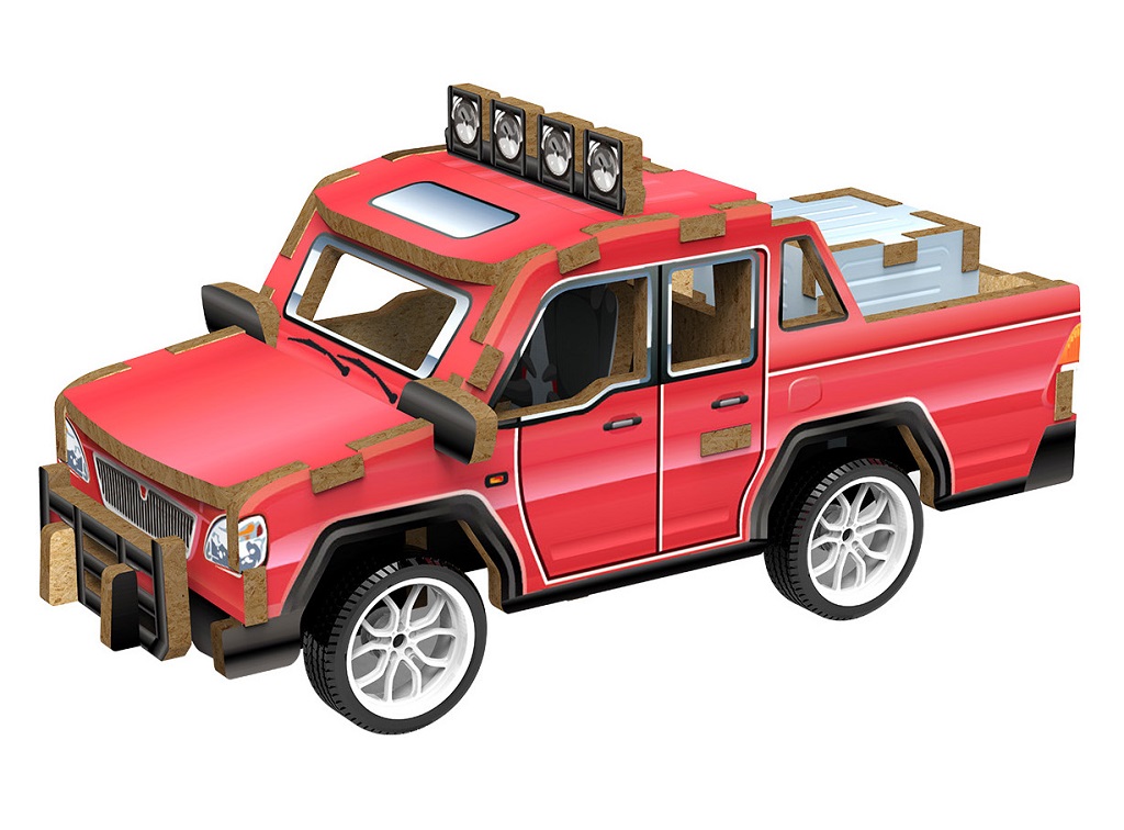 2Kids Toys 3D dřevěná skládačka Pick-up auto