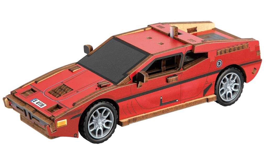 2Kids Toys 3D dřevěná skládačka Sportovní auto červené