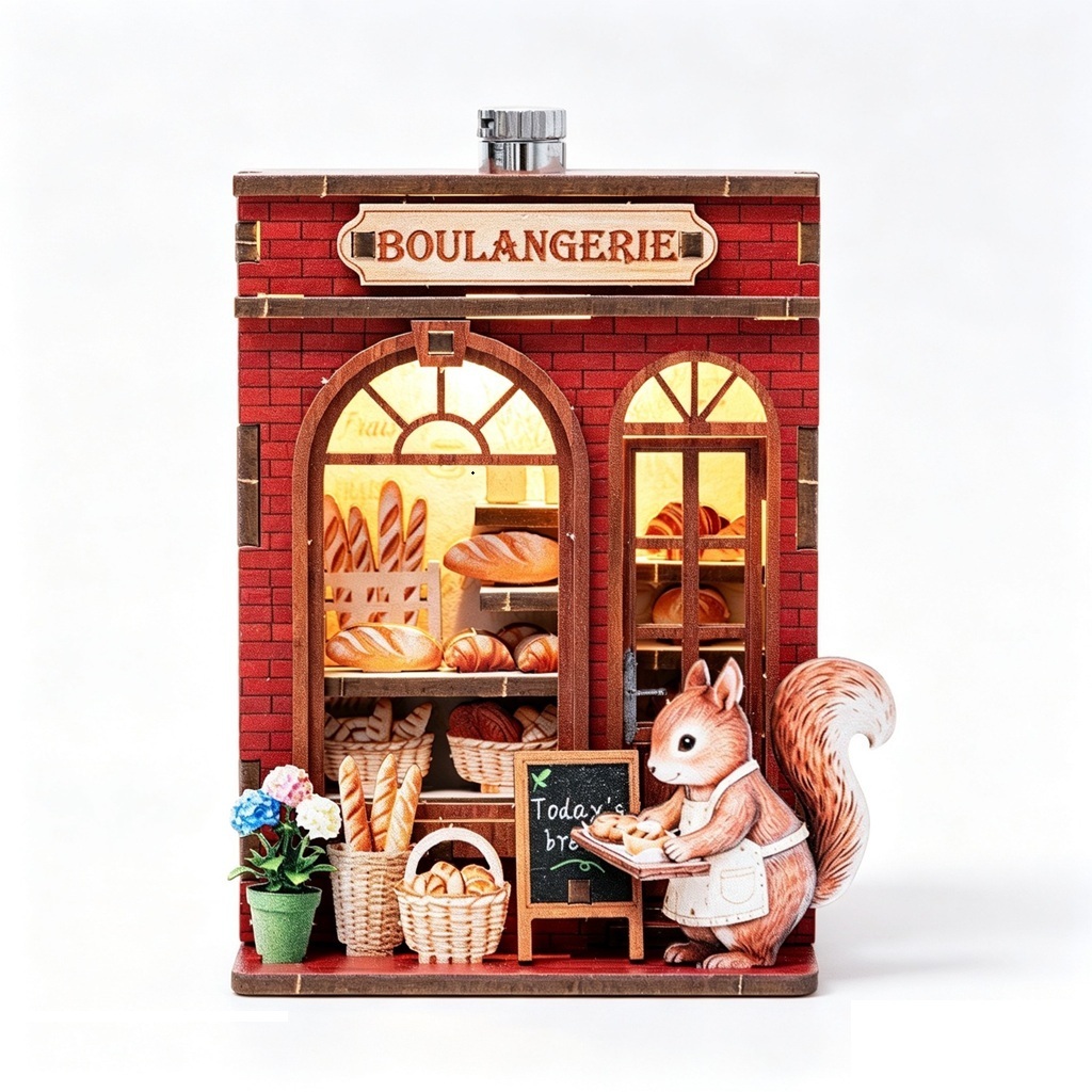 2Kids Toys 3D dřevěná skládačka Magnet Veverčina pekárna