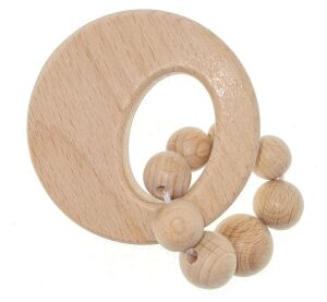 Hess Chrastítko kulaté přírodní s kuličkovým kroužkem