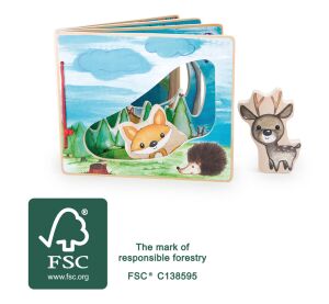 small foot Dřevěná obrázková knížka interaktivní hra