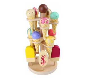 small foot Dřevěný zmrzlinový podstavec