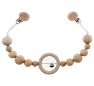 Hess Řetízek na kočárek s rolničkou přírodní dlouhý