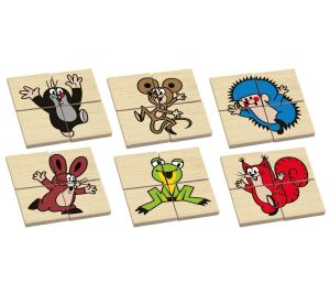 Detoa Dřevěné puzzle Krtek