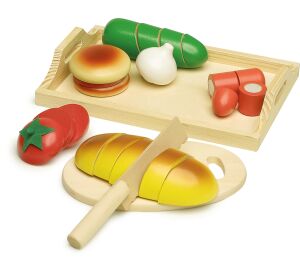 small foot Dřevěná krájecí svačinka