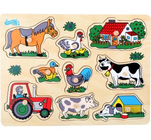 small foot Vkládací skládanka farma