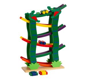 small foot Dřevěná závodní dráha Krokodýl