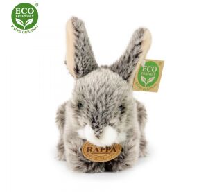 Rappa Plyšový králík tmavě šedý ležící 17 cm ECO-FRIENDLY