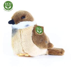 Rappa Plyšový pták vrabec stojící 13 cm ECO-FRIENDLY