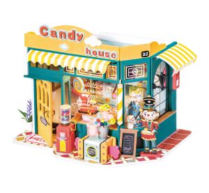 RoboTime 3D dřevěná skládačka Miniatura domečku Cukrárna