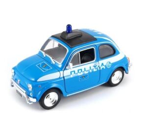 Welly Fiat Nuova 500 Polizia 1:24