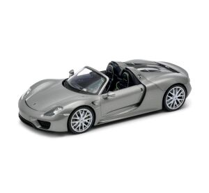 Welly Porsche 918 Spyder (convertible) 1:24 šedé