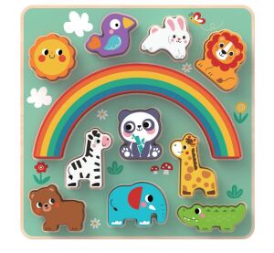 2Kids Toys Balanční puzzle se zvířátky 2 v 1