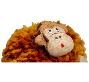 2Kids Toys Dřevěná magnetka velká pompon Opice