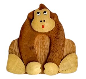 2Kids Toys Dřevěná magnetka velká Opice hnědá
