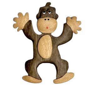 2Kids Toys Dřevěná magnetka velká Opice