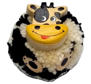 2Kids Toys Dřevěná magnetka velká pompon Kráva
