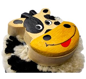 2Kids Toys Dřevěná magnetka velká pompon Kráva