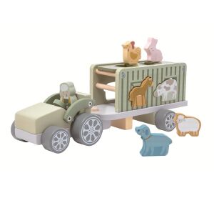 2Kids Toys Dřevěné auto se zvířátky