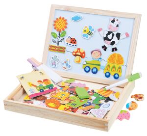 2Kids Toys Magnetická tabulka Farma 102 dílků