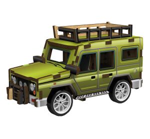 2Kids Toys 3D dřevěná skládačka Terénní auto