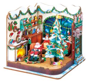 2Kids Toys 3D dřevěná skládačka Miniatura domečku Santova dílna