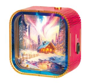 2Kids Toys 3D dřevěná skládačka Lampička Polární záře