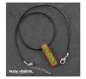 Živé šperky - Náhrdelník Jardiniere růžový s lišejníkem