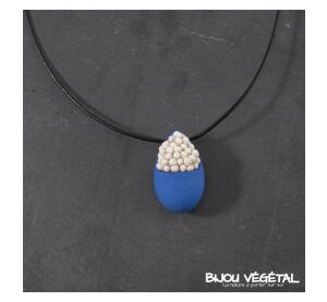 Živé šperky - Náhrdelník Slza midrý s trvalými bílými květy