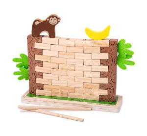 Bigjigs Toys Dřevěná motorická hra Padající džungle