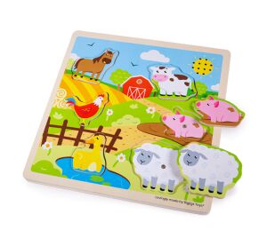 Bigjigs Toys Vkládačka se zvukem Farma