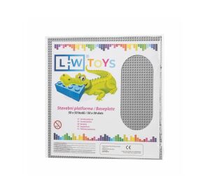 L-W Toys Velká podložka na stavění 50x50 bodů šedá