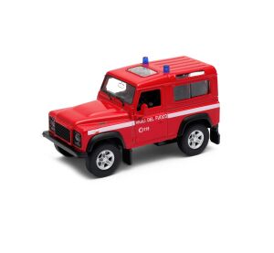 Welly - Land Rover Defender model 1:34 červený hasiči