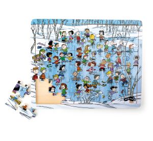 small foot Dřevěné puzzle Snoopy v zimě