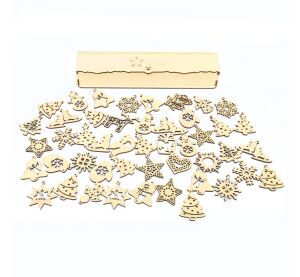 Kúzlo dreva Vánoční ozdoby v krabičce 48 ks