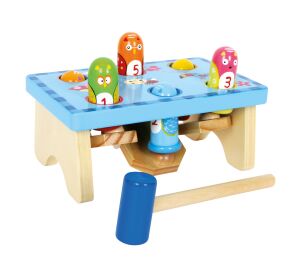 small foot Dřevěná hra zatloukej ptáka