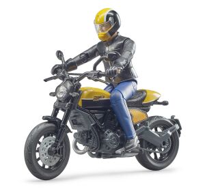 Bruder 63053 BWORLD Motocykl Scrambler Ducati Cafe Racer s jezdcem