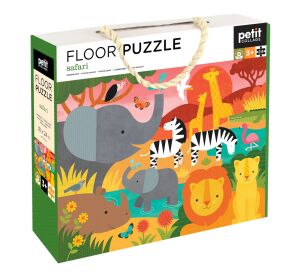 Petit Collage Podlahové puzzle safari