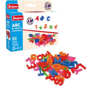 Jeujura Barevná magnetická písmenka 50 ks