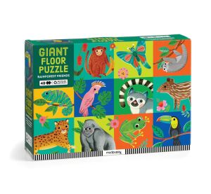 Mudpuppy Velké podlahové puzzle Kamarádi z deštněho pralesa 48 dílků